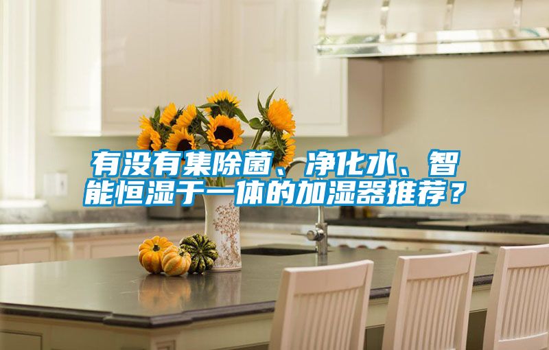 有没有集除菌、净化水、智能恒湿于一体的加湿器推荐？